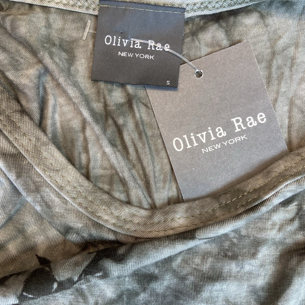 Olivia Rae brand tie-dye sleeveless tank dress Cinched Green Size S‎ NWT - Picture 6 of 7